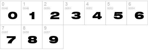 Context Reprise BlackExp SSi Bold numbers 0-9 preview