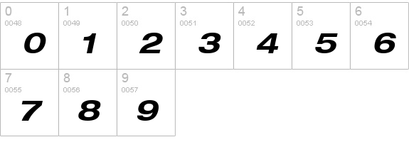 Context Reprise Expanded SSi Bold Expanded Italic numbers 0-9 preview