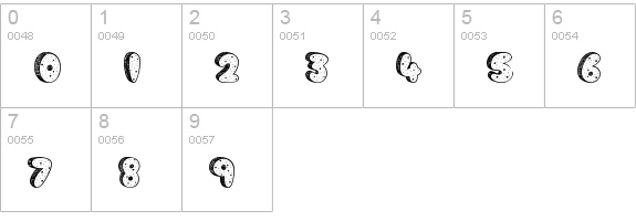 Cookie Dough numbers 0-9 preview