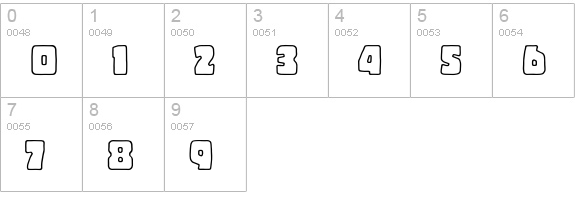 Copal Std Decorated numbers 0-9 preview