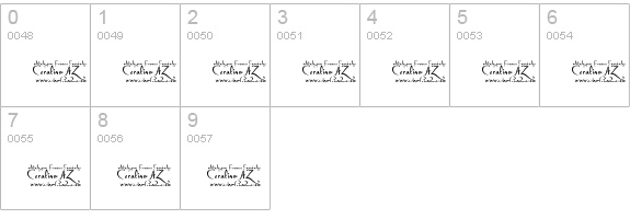 CoralineAZ numbers 0-9 preview