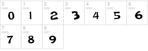 CosmicTwo numbers 0-9 preview