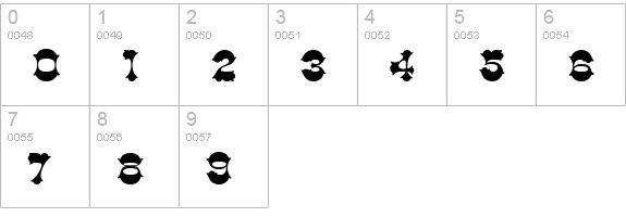 Cottage numbers 0-9 preview