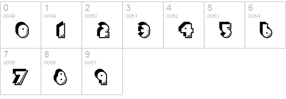 CrackMan numbers 0-9 preview