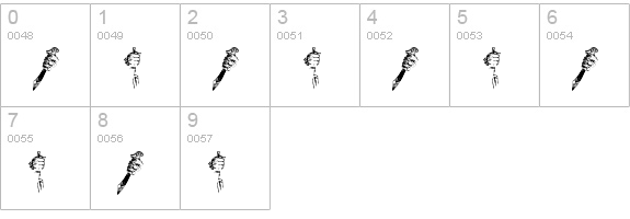 CRAMPS numbers 0-9 preview