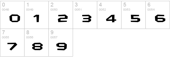 CrashBangWallop-Light numbers 0-9 preview