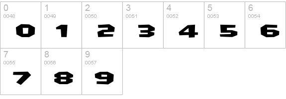 CrashBangWallop-Medium numbers 0-9 preview