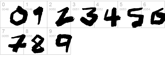 Crazy Guy
 numbers 0-9 preview