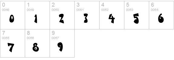Cream and sugar numbers 0-9 preview