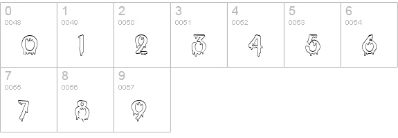 Creepy HollowCondensed Normal numbers 0-9 preview