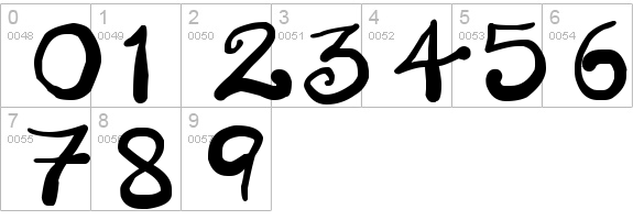 Creepy Scrawly
 numbers 0-9 preview
