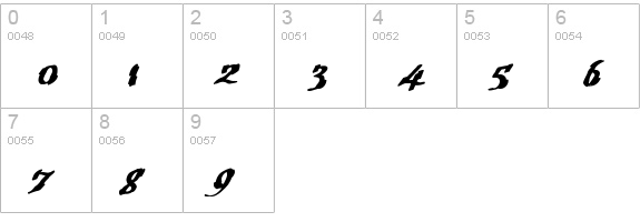 Cretino Ink numbers 0-9 preview