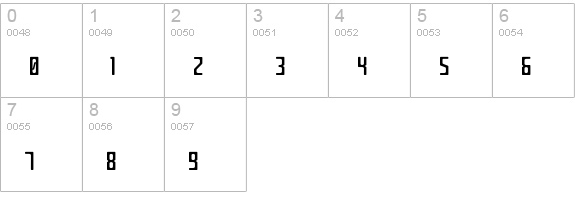 CriminalNarrow numbers 0-9 preview