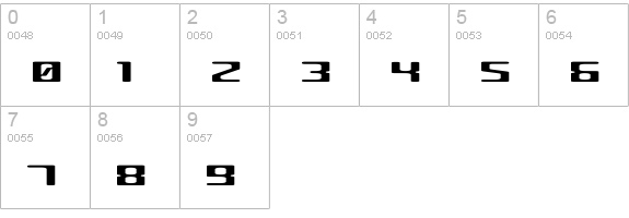 CriminalWide numbers 0-9 preview