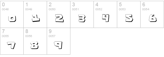 Cro-Magnum Shadow numbers 0-9 preview