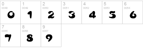 Croissant Wd numbers 0-9 preview