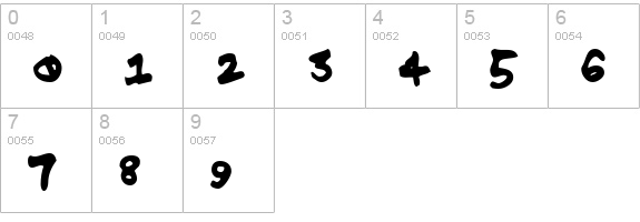 Croobie numbers 0-9 preview