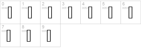 Crosses numbers 0-9 preview