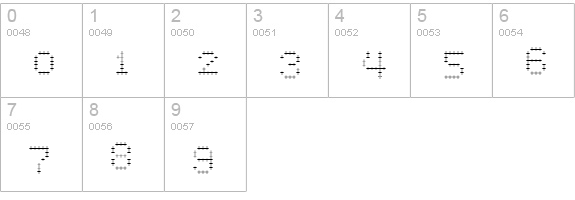 Crossover ExtraLight numbers 0-9 preview