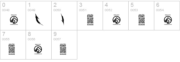Crucifixion Regular numbers 0-9 preview
