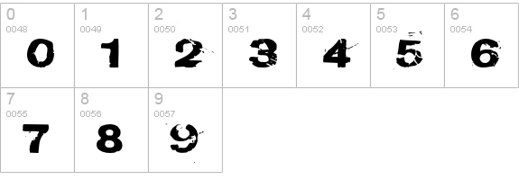 CrunchyFaxPhont numbers 0-9 preview