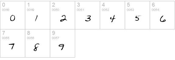 CrystalsHand Regular numbers 0-9 preview