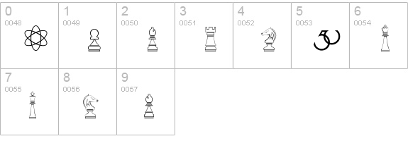 CU_SYMBL numbers 0-9 preview