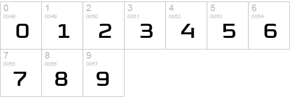 CubeWeb-ExexpBold W03 Regular numbers 0-9 preview