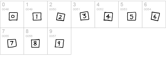 Cute Notes numbers 0-9 preview