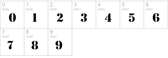 CutOutsFLF numbers 0-9 preview