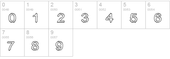 Cylonic Empty numbers 0-9 preview