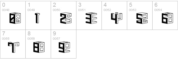 D3 Cubism numbers 0-9 preview