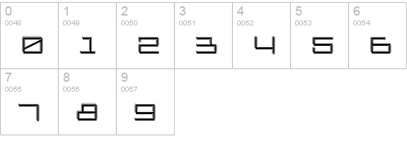 D3 PipismS numbers 0-9 preview
