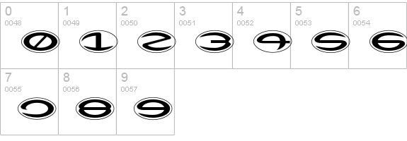 Dactylo-SemiBold numbers 0-9 preview