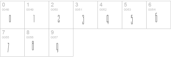 Daddy Longlegs NF numbers 0-9 preview