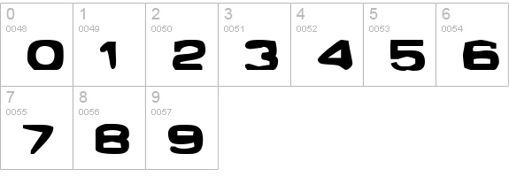 Daggmask Normal numbers 0-9 preview