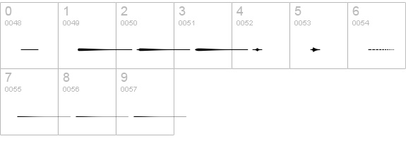 DallianceFlourishes numbers 0-9 preview