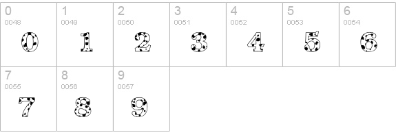 Dalmatian numbers 0-9 preview