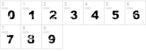 DamnedDeluxe Normal numbers 0-9 preview