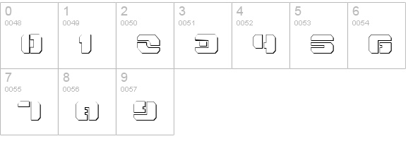 Dan Stargate Outline numbers 0-9 preview