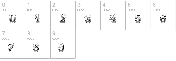 DanceHallCaps numbers 0-9 preview