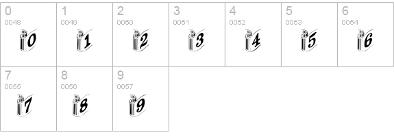 DaRib Plain numbers 0-9 preview