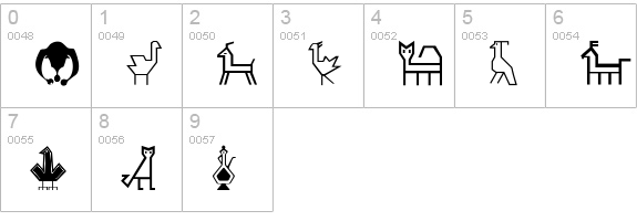 Dastafarin-Regular numbers 0-9 preview
