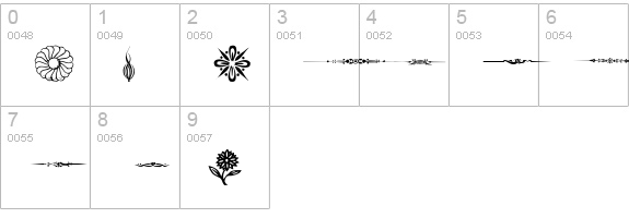 Davys-Dingbats Regular numbers 0-9 preview