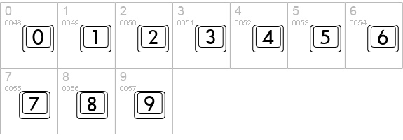 Davys Plain numbers 0-9 preview