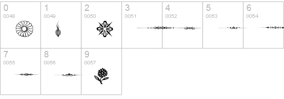 DavysDingbats numbers 0-9 preview