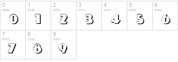 Day Poster Shadow NF numbers 0-9 preview