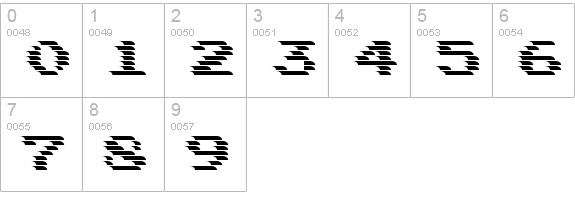 DEADCRT Regular numbers 0-9 preview
