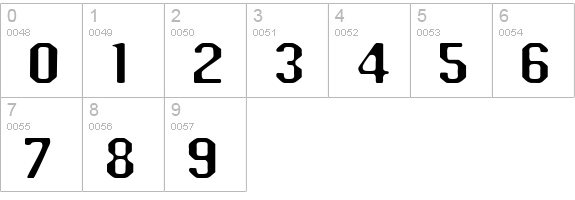 DEADLINE numbers 0-9 preview
