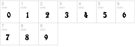 DeauvilleSSK Bold numbers 0-9 preview
